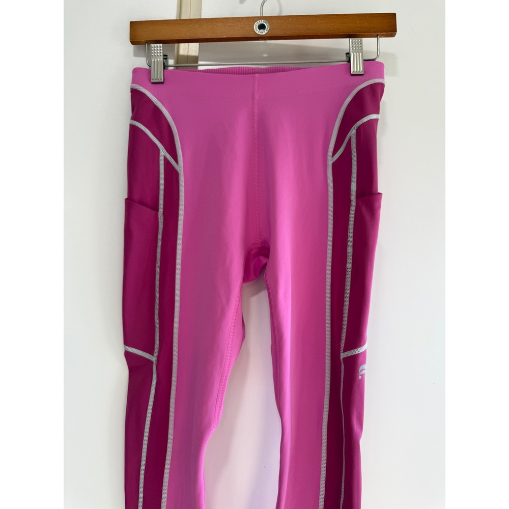 Fabletics Womens Pink Colorblock Pockets Leggings Contrast Stitch Size S - Picture 2 of 6